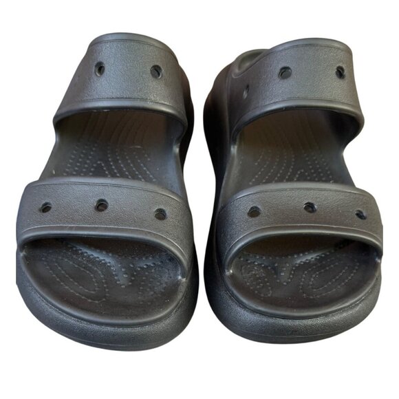 Crocs Unisex Classic Crush Sandal BLACK US M8/W 10 - Picture 4 of 12